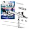 PointZero Dual-Action 2cc Gravity-feed Airbrush 3 Tip Set (.2mm .3mm .5mm)